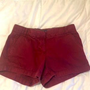 J. Crew* burgundy Maroon chino shorts* Womens size 6